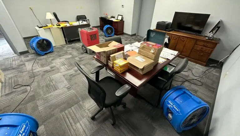 homeowner taking immediate safety steps after water damage while waiting for restoration team to arrive. Water Emergency insurance claim